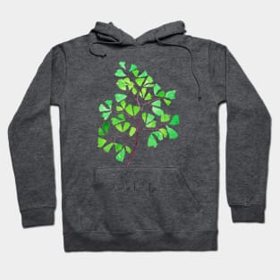 maidenhair fern watercolor Hoodie